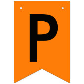 Bannière À Fanions Diplôme Orange Black Nom de l'école (Troisième drapeau)