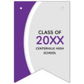 Bannière À Fanions Diplôme photo de cadre courbé pourpre (Premier drapeau)