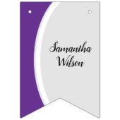 Bannière À Fanions Diplôme photo de cadre courbé pourpre (Troisième drapeau)