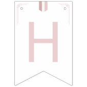 Bannière À Fanions Doljanchi coréen rose Joyeux anniversaire (Deuxième drapeau)