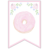 Bannière À Fanions Donut Sweet Premier anniversaire grand-millénaire (Premier drapeau)