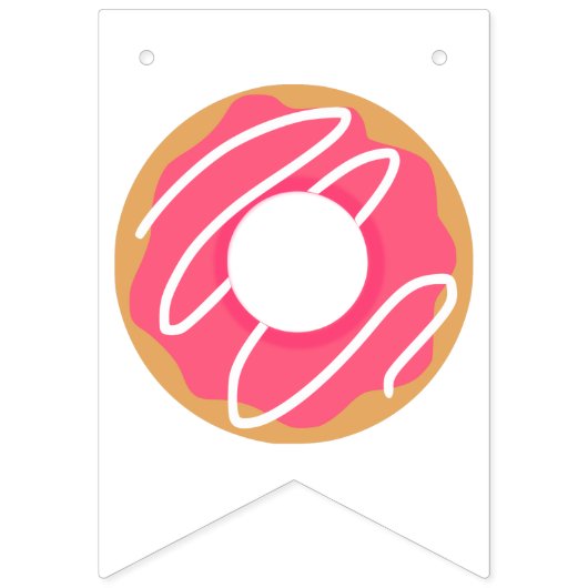 Bannière À Fanions Donuts assortés (Deuxième drapeau)