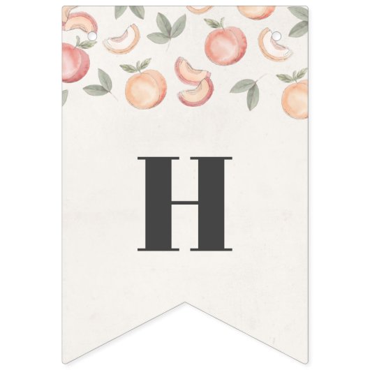 Bannière À Fanions douce comme pêche heureux fête d'anniversaire bann (Deuxième drapeau)