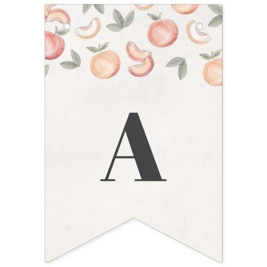 Bannière À Fanions douce comme pêche heureux fête d'anniversaire bann (Troisième drapeau)