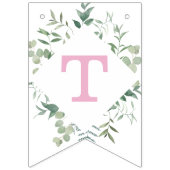 Bannière À Fanions Douceur de eucalyptus personnalisée pour la douche (Troisième drapeau)