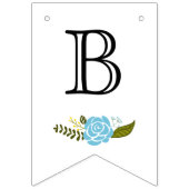 Bannière À Fanions Douche nuptiale aqua et fleurs sauvages jaunes mar (Deuxième drapeau)