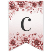 Bannière À Fanions Douteux Rose Floral Bunal (Premier drapeau)