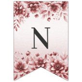 Bannière À Fanions Douteux Rose Floral Bunal (Troisième drapeau)