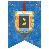 Bannière À Fanions Dreidels pour Hanoukka (Troisième drapeau)