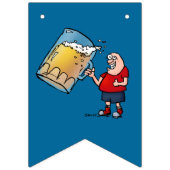 Bannière À Fanions Drôle 21e Anniversaire Cartoon de bière (Premier drapeau)