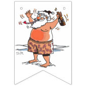 Bannière À Fanions Drunk Santa swallowtail bunting banner (Deuxième drapeau)