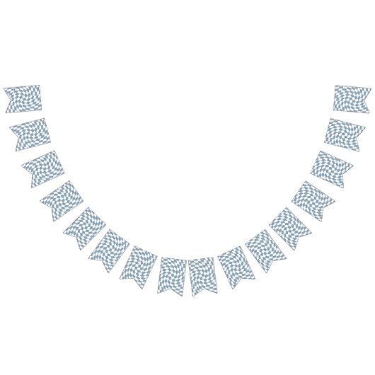 Bannière À Fanions Dusty Blue Mariage Collection Vérifier À damiers (Tout)