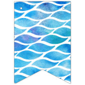 Bannière À Fanions Eau d'été aquarelle Joyeux anniversaire (Premier drapeau)