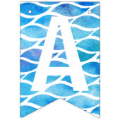 Bannière À Fanions Eau d'été aquarelle Joyeux anniversaire (Troisième drapeau)