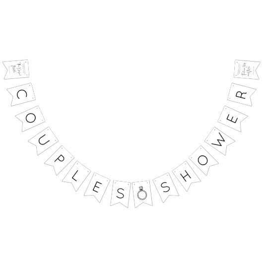 Bannière À Fanions Écran moderne Couples Douche (Tout)