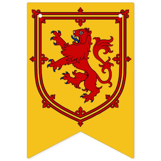 Bannière À Fanions Écusson et tartan des armoiries de l'Écosse (Premier drapeau)