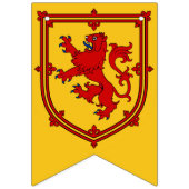 Bannière À Fanions Écusson et tartan des armoiries de l'Écosse (Troisième drapeau)