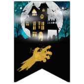 Bannière À Fanions Éffrayant Haunted House Halloween Parti (Premier drapeau)
