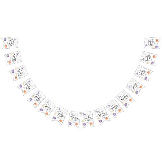 Bannière À Fanions Éffrayant Un Halloween Premier anniversaire (Tout)