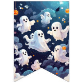 Bannière À Fanions Éffrayant un mignon Halloween Anniversaire (Premier drapeau)