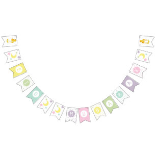 BANNIÈRE À FANIONS EID MUBARAK COLORÉ