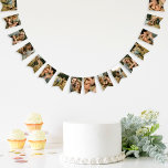 Bannière À Fanions Elegant Custom Photo Bunting Flags<br><div class="desc">Minimalist Elegant Bunting Banner is perfect for a bridal shower, a birthday celebration, or a baby shower. Just ADD just photos and be ready! A Bridal Shower Decor with photographs of the bride and groom gives it a charming and personal touch. It is a way to celebrate that love with...</div>