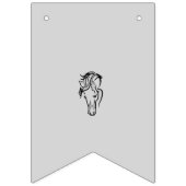 Bannière À Fanions Elegant Equestrian Just Married Bunting Banner (Premier drapeau)