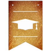 Bannière À Fanions Élégant Gold Graduation Party Bunting Banner drape (Premier drapeau)