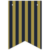 Bannière À Fanions Elégant Gold & Navy Blue Vertical Stripes (Troisième drapeau)