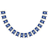 Bannière À Fanions Élégant Graduation Monogramme Bleu Marbre Or Huile (Tout)