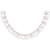 Bannière À Fanions Élégant Lavis Rose Fête de Mariage (Tout)