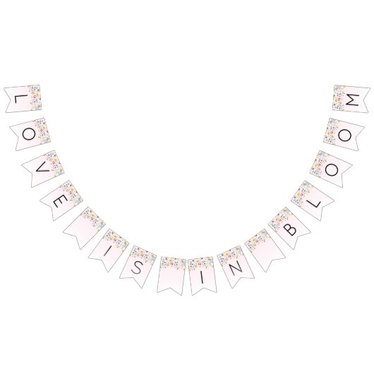 Bannière À Fanions Élégant Mariage Fête Rose  (Tout)