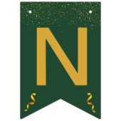 Bannière À Fanions Élégant Moderne Senior Noir Doré (Troisième drapeau)