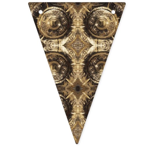 Bannière À Fanions Élégant Motif d'or décoratif festif (Deuxième drapeau)