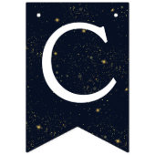 Bannière À Fanions Elegant Navy Gold Félicitations Graduation Party (Premier drapeau)