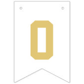 Bannière À Fanions Elégant Noir et Or Félicitations Graduation (Deuxième drapeau)