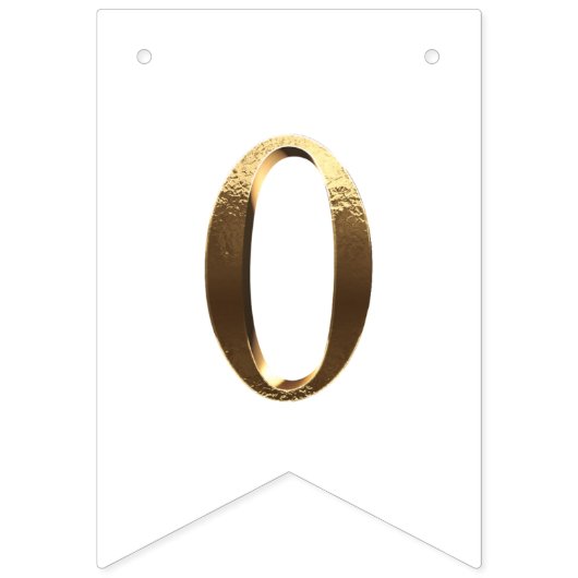 Bannière À Fanions Elégant Or Bonne Année 2024 Numéros Blanc (Troisième drapeau)