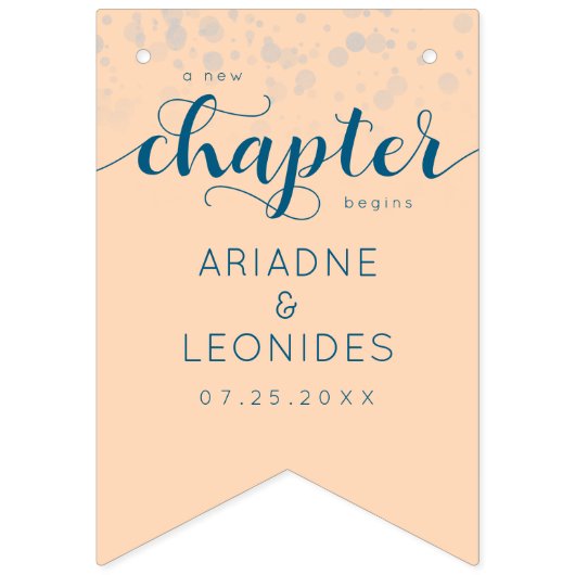 Bannière À Fanions Élégant Péché Océan Bleu Mariage Un Nouveau Chapit (Deuxième drapeau)