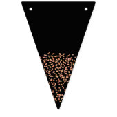 Bannière À Fanions Élégant Rose or Mariage noir (Deuxième drapeau)