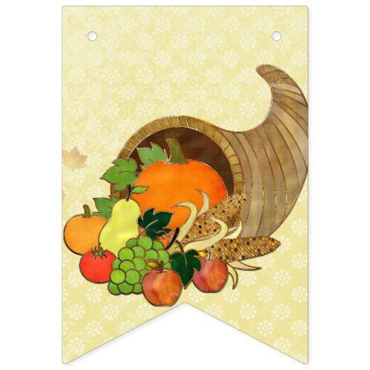 Bannière À Fanions Élégant Thanksgiving (Deuxième drapeau)