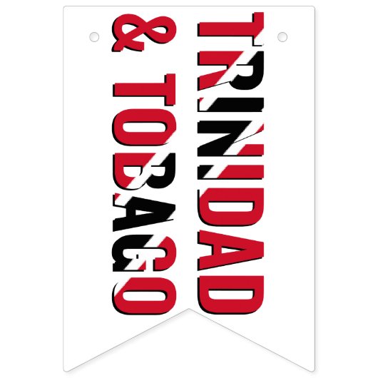 Bannière À Fanions Élégant TRINIDAD TOBAGO (Troisième drapeau)
