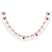 Bannière À Fanions Élégante Aquarelle Fleurie Rouge Hiver Future Mari (Tout)