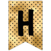 Bannière À Fanions Élégante fête d'Halloween noir et or (Premier drapeau)