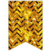 Bannière À Fanions Élégante guirlande du chevron noir scintillant (Premier drapeau)