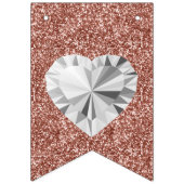 Bannière À Fanions Elégante parties scintillant d'or Anniversaire (Premier drapeau)