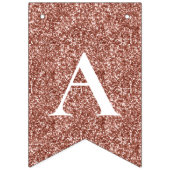 Bannière À Fanions Elégante parties scintillant d'or Anniversaire (Troisième drapeau)