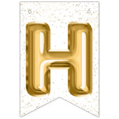 Bannière À Fanions Élégante robe d'or violet Anniversaire (Deuxième drapeau)