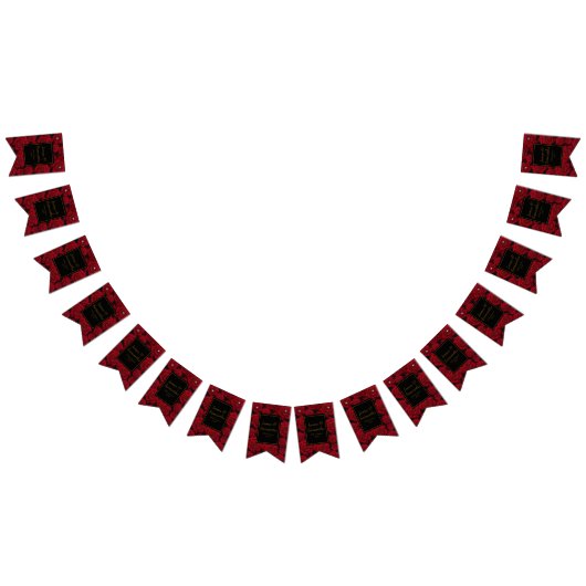 Bannière À Fanions Élégante Rose rouge - Mariage (Tout)