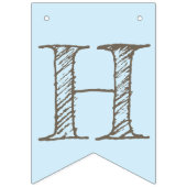 Bannière À Fanions Eléphant mignon avec un Bow.Joyeux anniversaire (Deuxième drapeau)