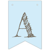 Bannière À Fanions Eléphant mignon avec un Bow.Joyeux anniversaire (Troisième drapeau)